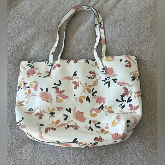 Indigo Bags Floral Tote Bag - Cream and Pink - Picture 2 of 2